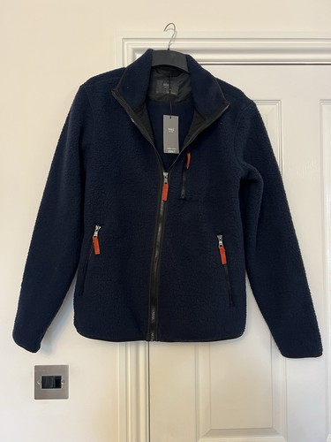 Men fleece jacket navy - m&s,
