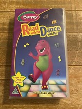 Barney Read With Me Dance With Me VHS Video Purple Dinosaur Retro Children’s 