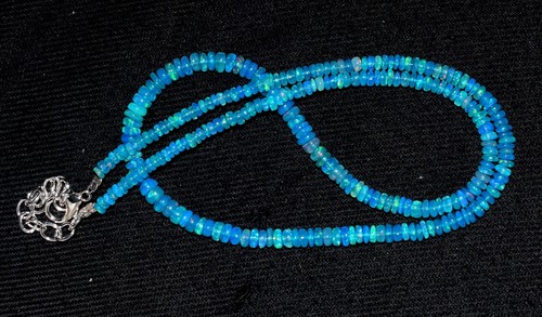 Natural ethiopian blue opal - 16"natural,