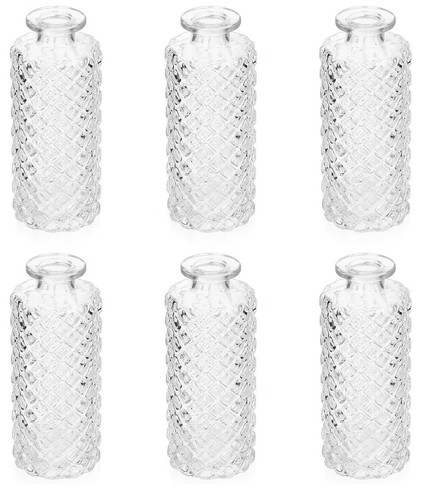 Pcs glass bud vases - 6,