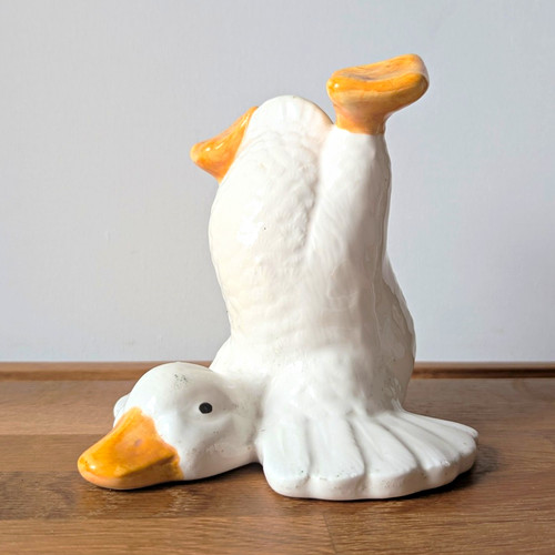 Ceramic duck figurine glossy - ceramic,