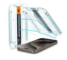 GENUINE Spigen 2 Pack Tempered Glass For IPHONE 15 PRO MAX AGL06872