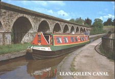 LLANGOLLEN CANAL, CHIRK AQUEDUCT, Wales, Water Snail Boat - Vintage POSTCARD