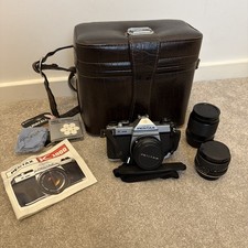 Asahi Pentax K1000 35mm Film Camera 50mm SMC Pentax-M Lens Extra Lenses And Case