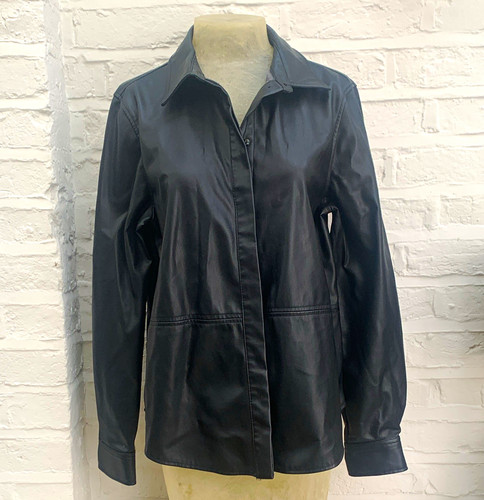 Womens black faux - h&m,