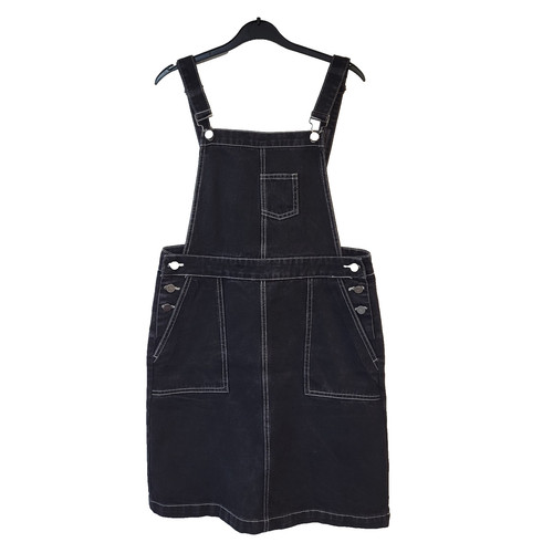 Dress black denim pinafore - tu,
