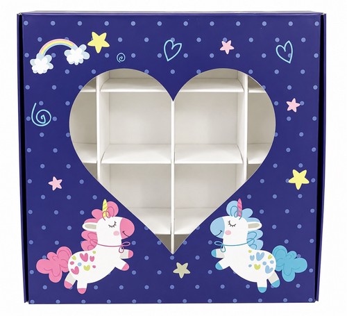 Grid boxes unicorn blue pink - 6,