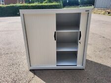 Used Tambour Cupboard Lockable Sliding Door Office Cupboard Adjustable Shelf