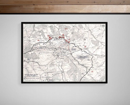 Wwi western front trench map - front,