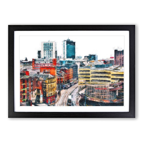 The manchester skyline framed - skyline,