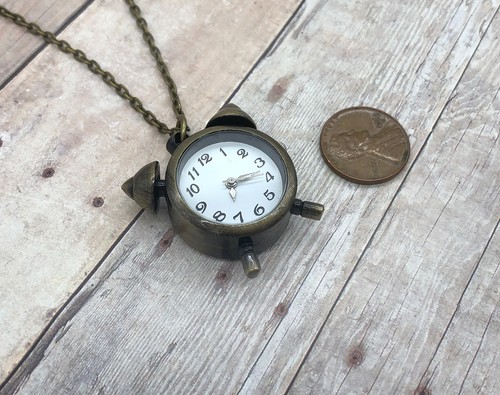 Vintage bronze alarm clock - vintage,