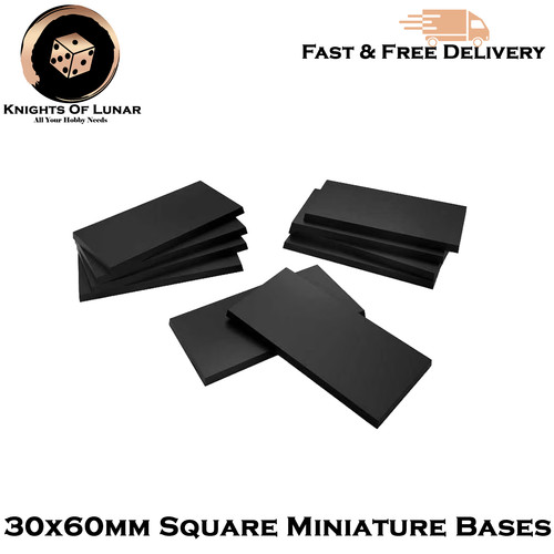 30x60mm square miniature bases - square,