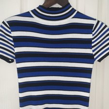 New Without Tags Zara Bodycon Knitted Striped Midi Dress Size S