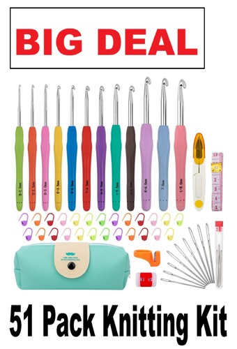 51pcs crochet hooks set - crochet,