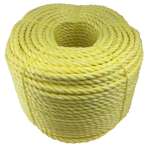 12mm yellow polypropylene rope - yellow,
