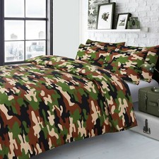 Single Bed Duvet Quilt Cover Bedding Sets Kids Space Camouflage Dinosaur Unicorn