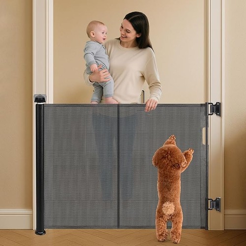 Retractable stair gate for - gate,