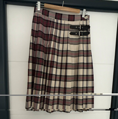Ladies tartan pleated kilt - tartan,