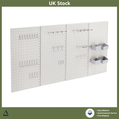 Gray metal pegboard - gray, kit