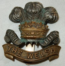 THE WELSH REGIMENT BRITISH MILITARY CAP BADGE - SLIDER - BI METAL - GENUINE