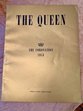The Queen The Coronation 1953 Souvenir Programme Book Original Great Advertising