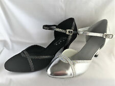 Ladies Black or Silver Ballroom, Sala, Jive, Latin Dances Shoes - UK Sizes 3 - 8