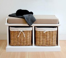 Tetbury white bench - tetbury,