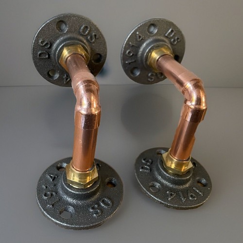 Industrial shelf brackets - 2x,