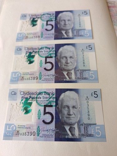 Clydesdale bank three 5 - three, (3)