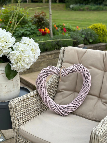 Medium rose pink wicker - pink,