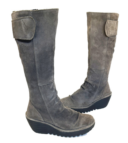 Ladies fly london grey - london, suede