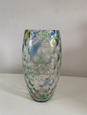 Dimpled glass bouquet vase - dimpled,