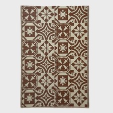 Beige & Brown Outdoor Rug 100%