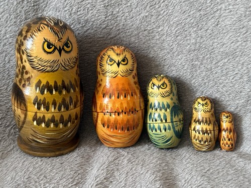 Hand painted wooden owl - hand-painted,