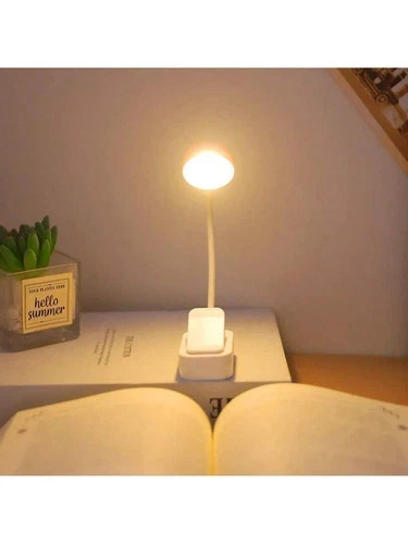 Led clip reading light - on,