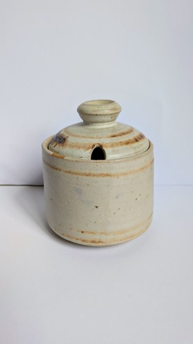 Studio pottery lidded preserve - pottery,