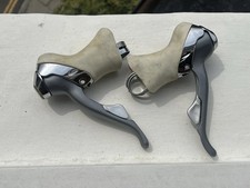 Shimano 600 6400 STI Shifters Tricolor 8 Speed White Excellent Condition Retro