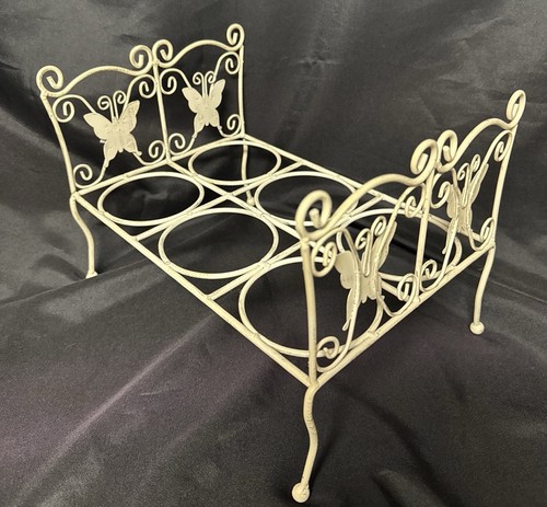 Vintage wrought iron doll - wrought, bed