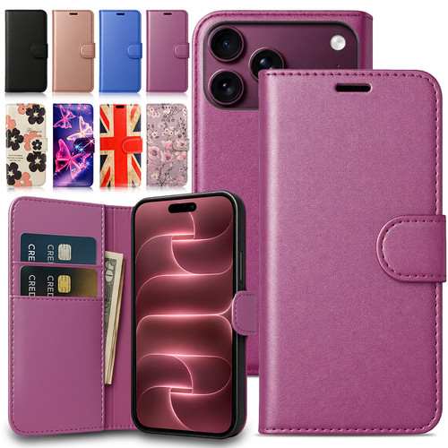 Leather wallet case for - leather,