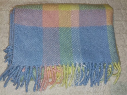 Vintage boots pram rug - vintage,