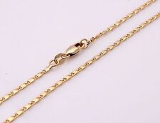 1.5mm Snail 18k Gold Plated Link chain 18KGP Stamped necklace curb 16-30" SNL2G