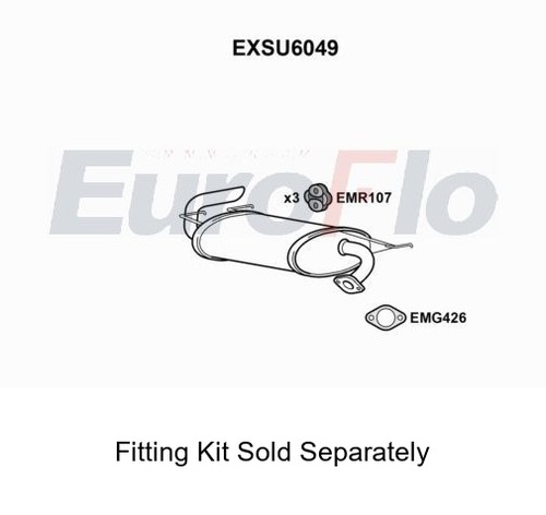 Rear muffler silencer - silencer, insert