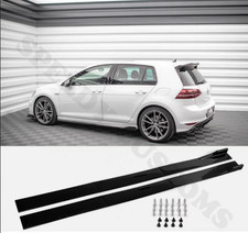 VW Golf MK6 MK7 MK7.5 GTI R Gloss BLACK 2M/78.7" Side Skirt