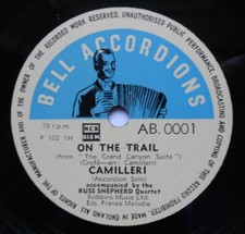 Bell Accordions 10" 78rpm AB0001 Camilleri Accordion Solo On the Trail