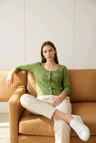 Jade green scoop neck vintage - neck,