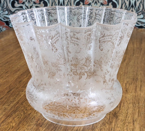 Victorian acid etched ruffled - victorian,