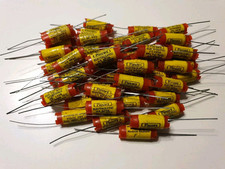 JOBLOT 49 x PLESSEY/TCC 0.5uF MFDS 25v CAPCITOR VALVE, AMP, RADIO SPARES (ML-46)