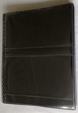 30 x CLEAR PLASTIC 22-RING 2-POCKET STAMP ALBUM PAGES, PACKS/COVERS, EXCELLENT