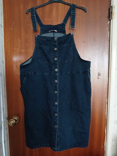 Dark blue denim dungarees - dark,