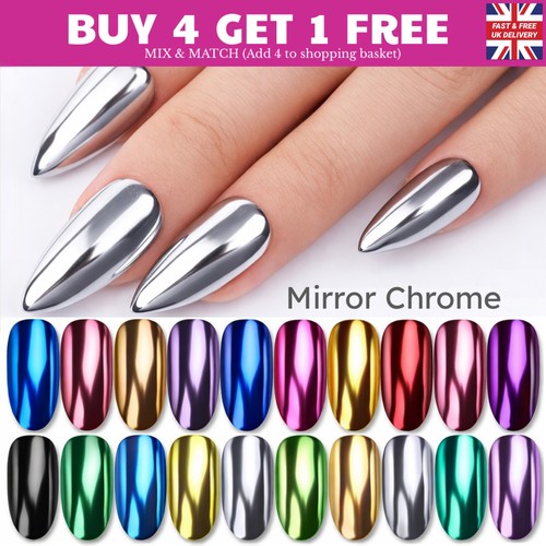 Mirror chrome nail powder - chrome,